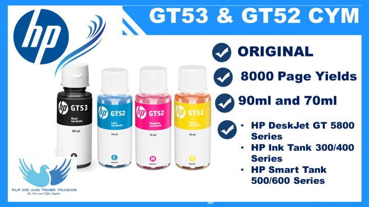 HP Gt51 GT52 4 Color Genuine Official Original Ink With Box